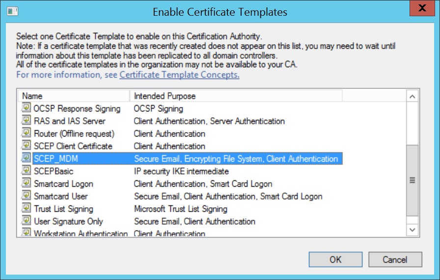 Configure SCEP for Windows Step 15