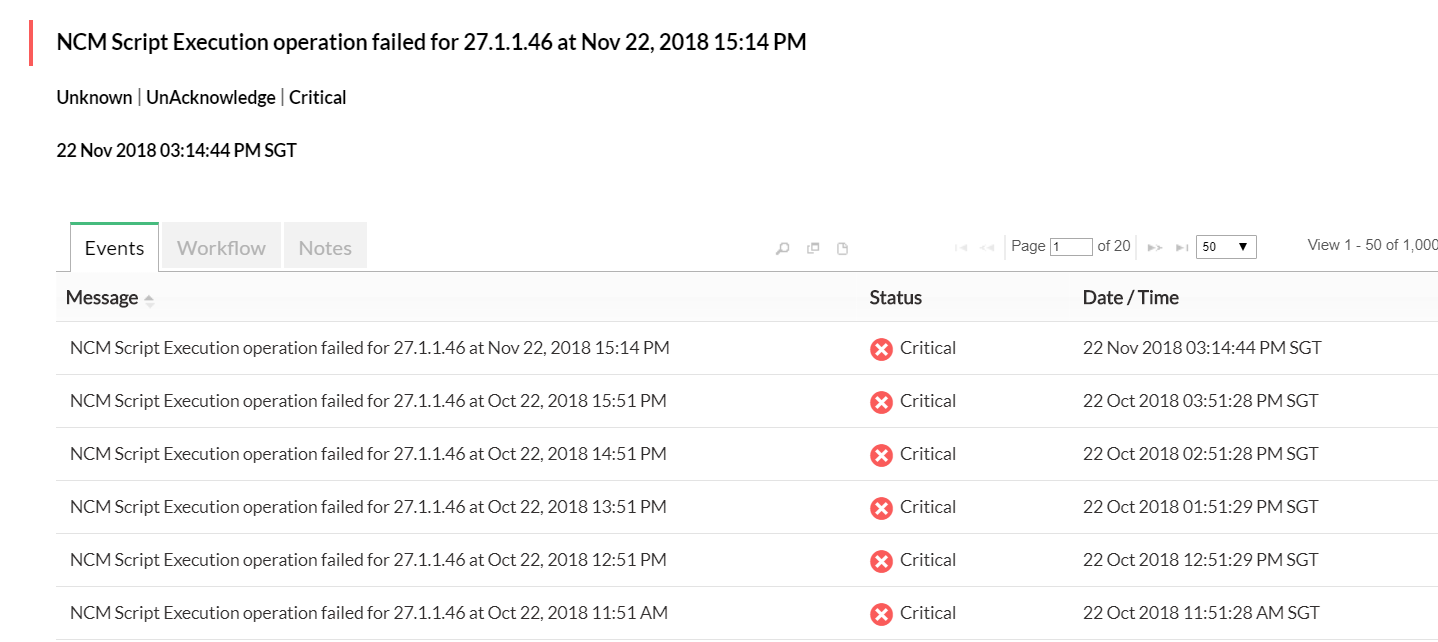 Instant alerts for configuration changes - ManageEngine OpManager