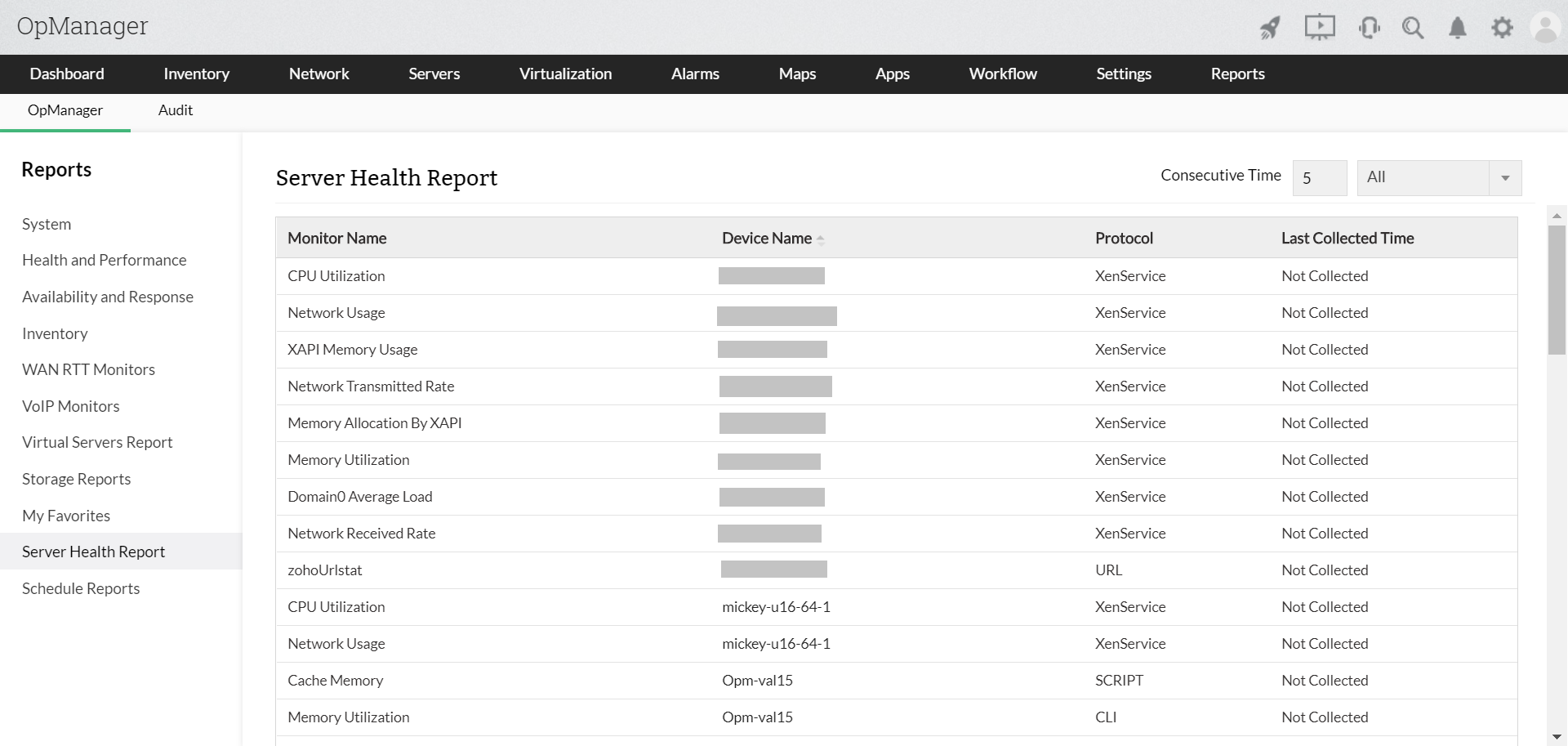 Network Activity Monitor Reports - ManageEngine OpManager